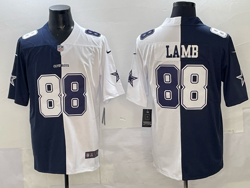 Men 2025 Dallas Cowboys 88 Lamb Blue white Nike Limited NFL Jersey 004